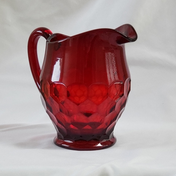 VINTAGE! Ruby Red Pitcher by Duncan Miller - Picture 3 of 10